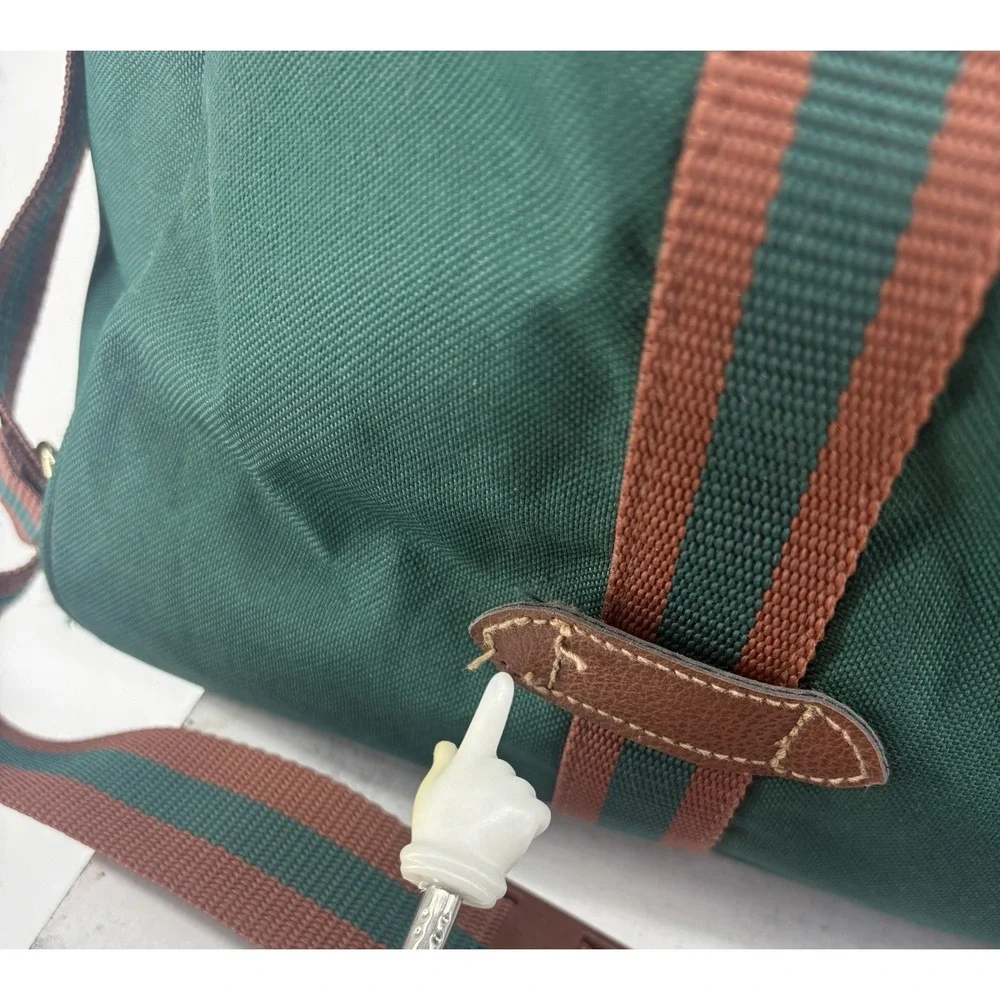 VTG Polo Ralph Lauren Fragrance Duffel Bag Green Nylon Canvas Weekender Pony 20